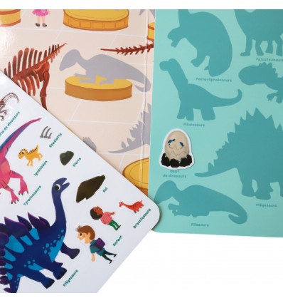 Stickers repositionnables "dinosaures"