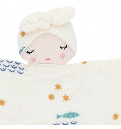 Doudou plat ma bonne étoile coton
