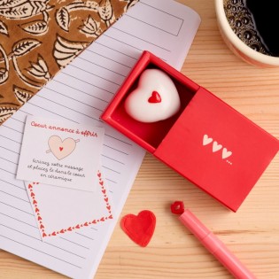 Coeur en céramique annonce surprise