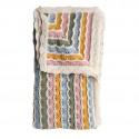 Couverture en tricot multicolore