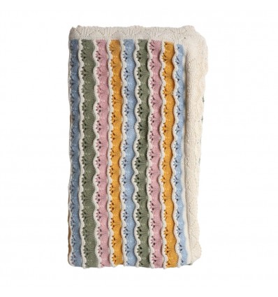 Couverture en tricot multicolore