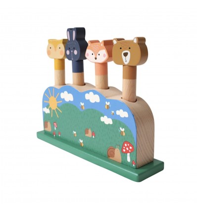 Animaux pop-up en bois