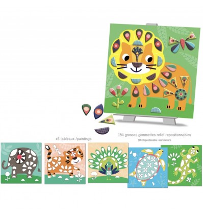 Gommettes repositionnables Dans ma savane - Crea Lign'