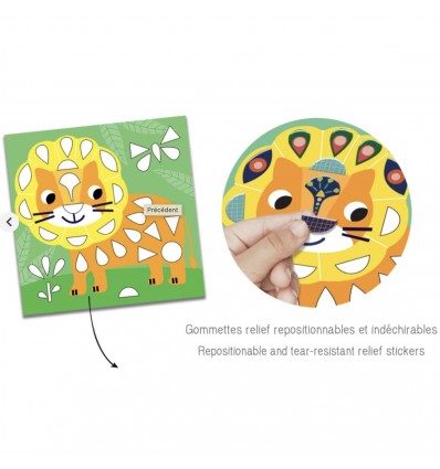 Gommettes repositionnables Dans ma savane - Crea Lign'