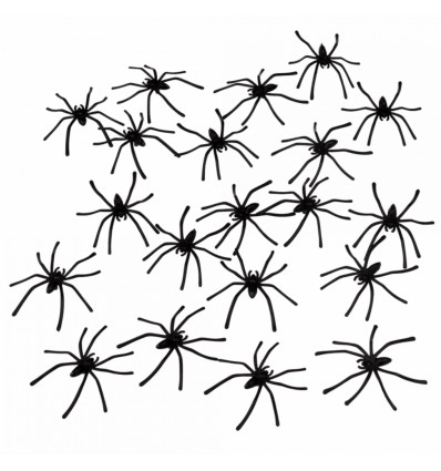 Boîte de 20 araignées en plastique - Rex london