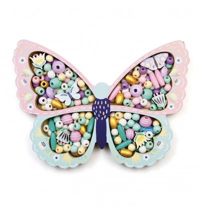 Coffret de perles en bois Papillon - Sycomore