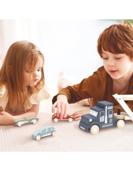 Camion transporteur avec 4 voitures - Speedy Monkey