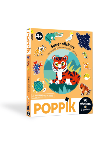 Super Stickers Animaux Sauvage  - Poppik