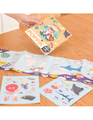 Super Stickers Animaux Sauvage  - Poppik