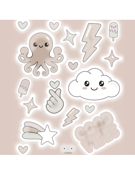 Sticker réfléchissant Good vibes - Rainette