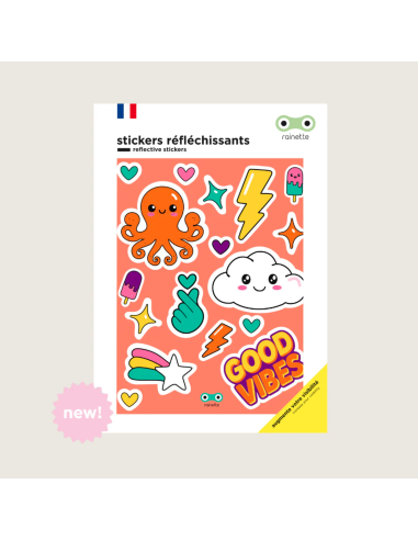 Sticker réfléchissant Good vibes - Rainette