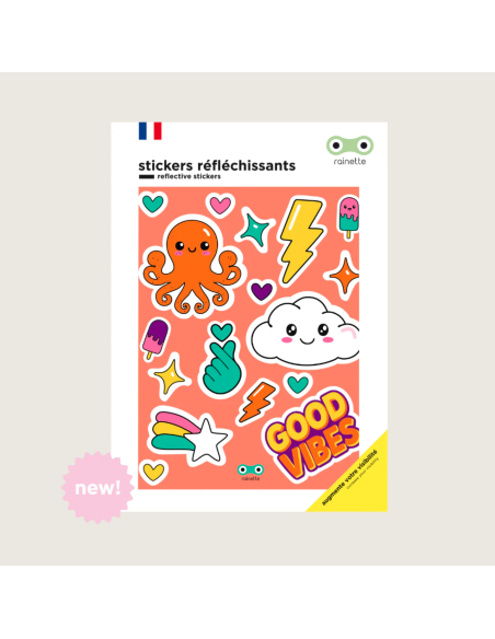 Sticker réfléchissant Good vibes - Rainette