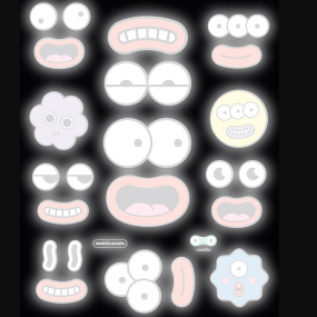 Sticker réfléchissant Face - Rainette 2