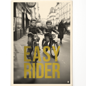 Carte vintage "Easy Rider" - Atelier Kencre