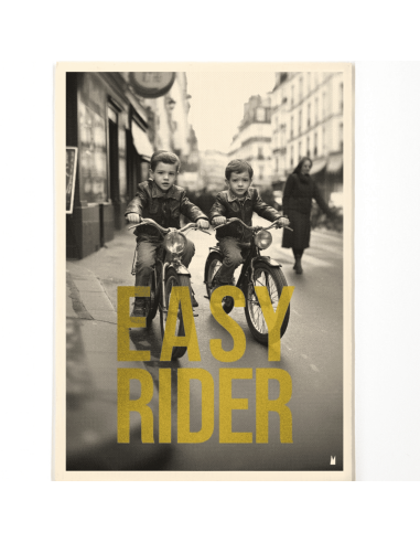 Carte vintage "Easy Rider" - Atelier Kencre