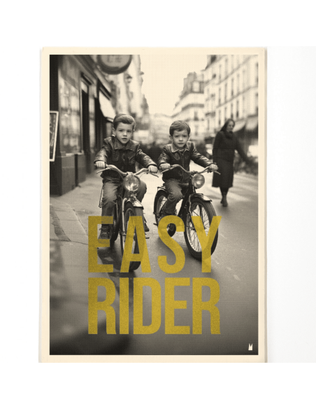 Carte vintage "Easy Rider" - Atelier Kencre