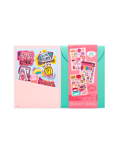 Pochette d'autocollants Girl Boss - Ooly