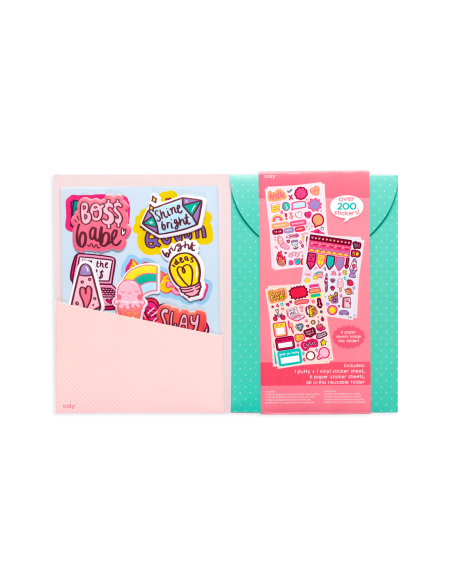 Pochette d'autocollants Girl Boss - Ooly