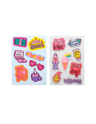 Pochette d'autocollants Girl Boss - Ooly