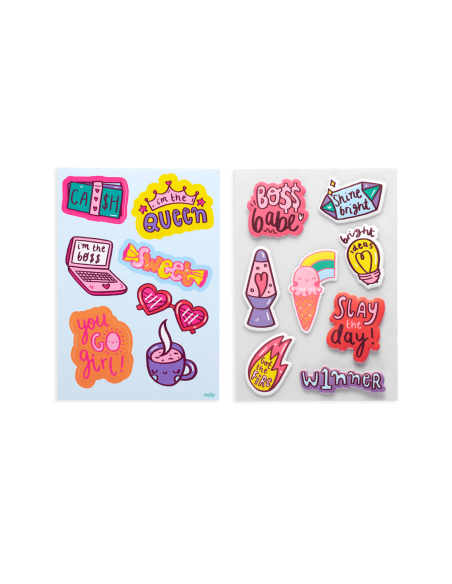 Pochette d'autocollants Girl Boss - Ooly