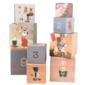 Set de 9 cubes à empiler Petits Amis - Egmont Toys
