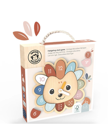 Horloge éducative hérisson - Speedy Monkey