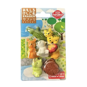 Set de 7 Gommes japonaises Safari Iwako