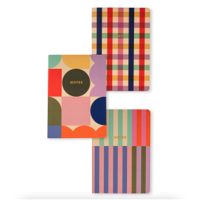 Set de 3 carnets géométriques - Kikkerland