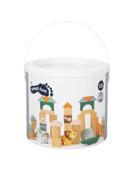 50 blocs de construction en bois Safari - Small Foot