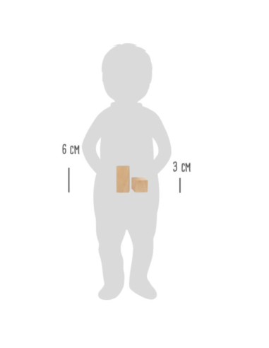 50 blocs de construction en bois Safari - Small...