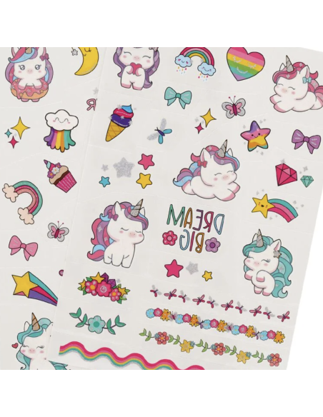 Tatouages éphémères Licorne - Legami