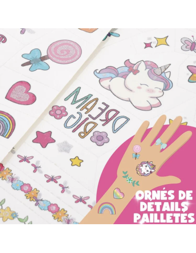 Tatouages éphémères Licorne - Legami
