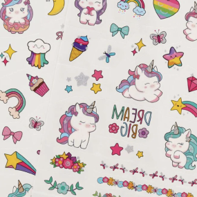 Tatouages éphémères Licorne - Legami