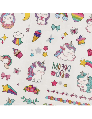 Tatouages éphémères Licorne - Legami