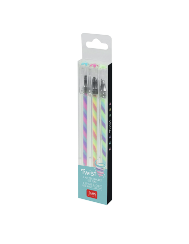 3 Stylos multicolores Twist - Legami