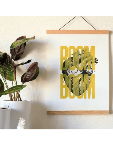 Sérigraphie Boom Boom Or A3