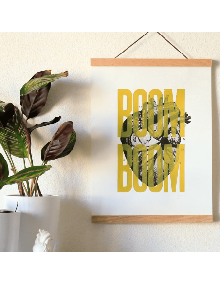 Sérigraphie Boom Boom Or A3
