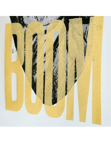 Sérigraphie Boom Boom Or A3