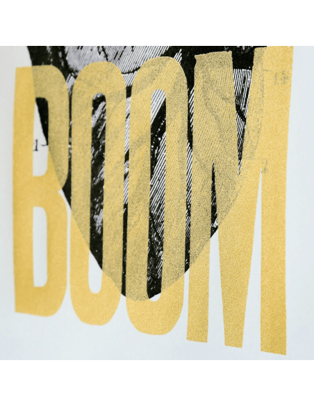 Sérigraphie Boom Boom Or A3
