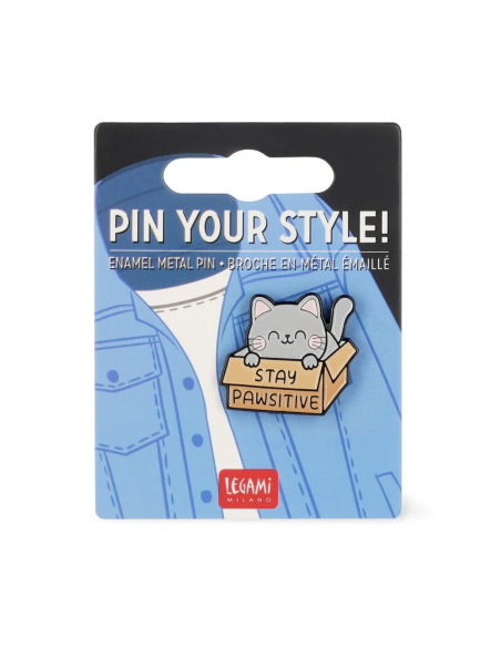 Pin's Chat gris - Legami