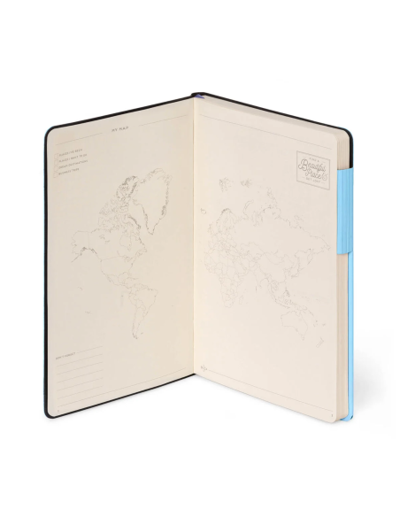 Carnet blanc avec couverture souple Aura - Legami