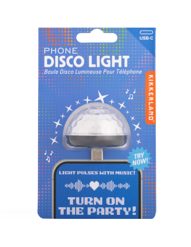 Mini boule disco lumineuse USB c - Kikkerland