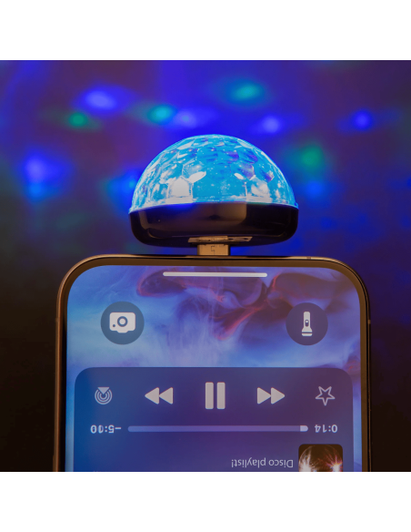 Mini boule disco lumineuse USB c - Kikkerland