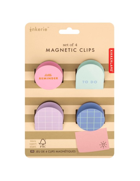 Set de 4 clips magnétiques - Kikkerland