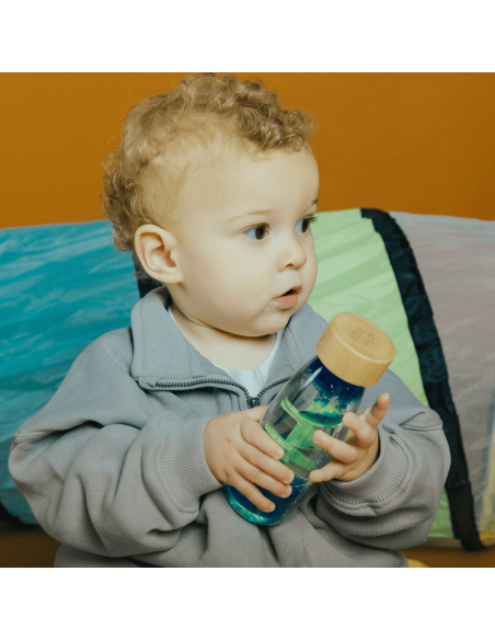 Bouteille sensorielle Move Spirale Bleu - Petit Boum