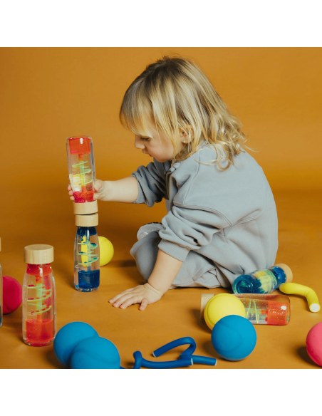 Bouteille sensorielle Move Spirale Bleu - Petit Boum