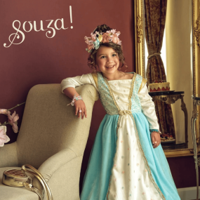 Robe bleu et or Joséphina - Souza