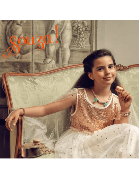 Robe blanc et or Dorianne - Souza