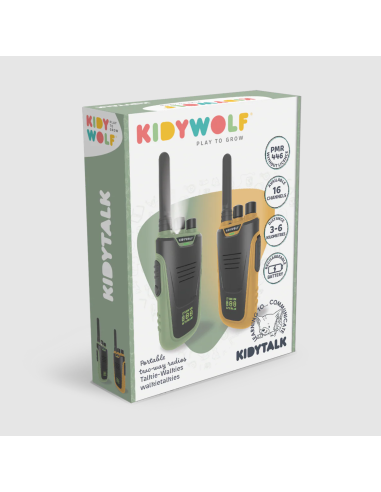 Talkie walkie Vert Jaune - Kidywolf