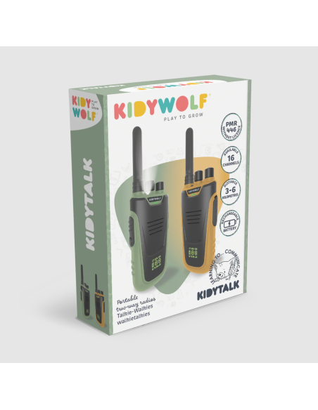 Talkie walkie Vert Jaune - Kidywolf